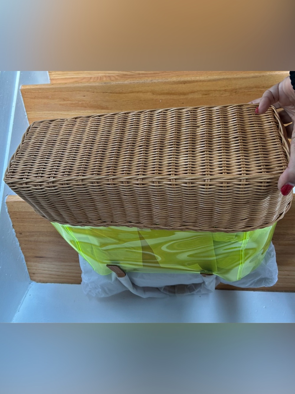 NWT Large Margaret Basket Tote from the designer brand Frances Valentine. - Picture 6 of 6